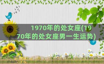 1970年的处女座(1970年的处女座男一生运势)