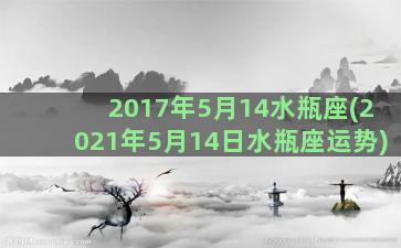 2017年5月14水瓶座(2021年5月14日水瓶座运势)