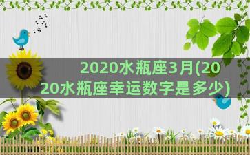 2020水瓶座3月(2020水瓶座幸运数字是多少)