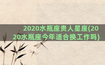 2020水瓶座贵人星座(2020水瓶座今年适合换工作吗)