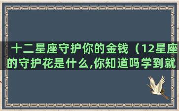 十二星座守护你的金钱（12星座的守护花是什么,你知道吗学到就是赚到）