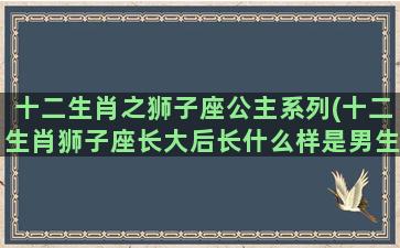 十二生肖之狮子座公主系列(十二生肖狮子座长大后长什么样是男生)