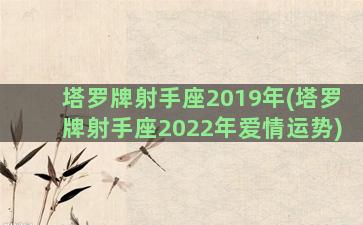 塔罗牌射手座2019年(塔罗牌射手座2022年爱情运势)