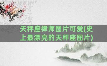 天秤座律师图片可爱(史上最漂亮的天秤座图片)