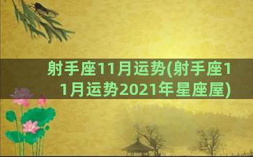 射手座11月运势(射手座11月运势2021年星座屋)