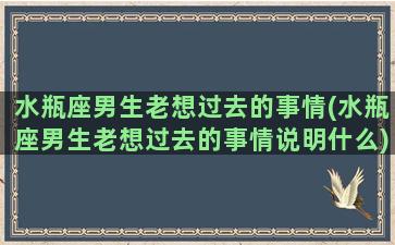 水瓶座男生老想过去的事情(水瓶座男生老想过去的事情说明什么)