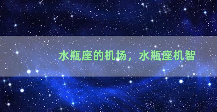 水瓶座的机场，水瓶座机智