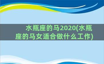 水瓶座的马2020(水瓶座的马女适合做什么工作)