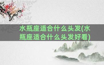 水瓶座适合什么头发(水瓶座适合什么头发好看)